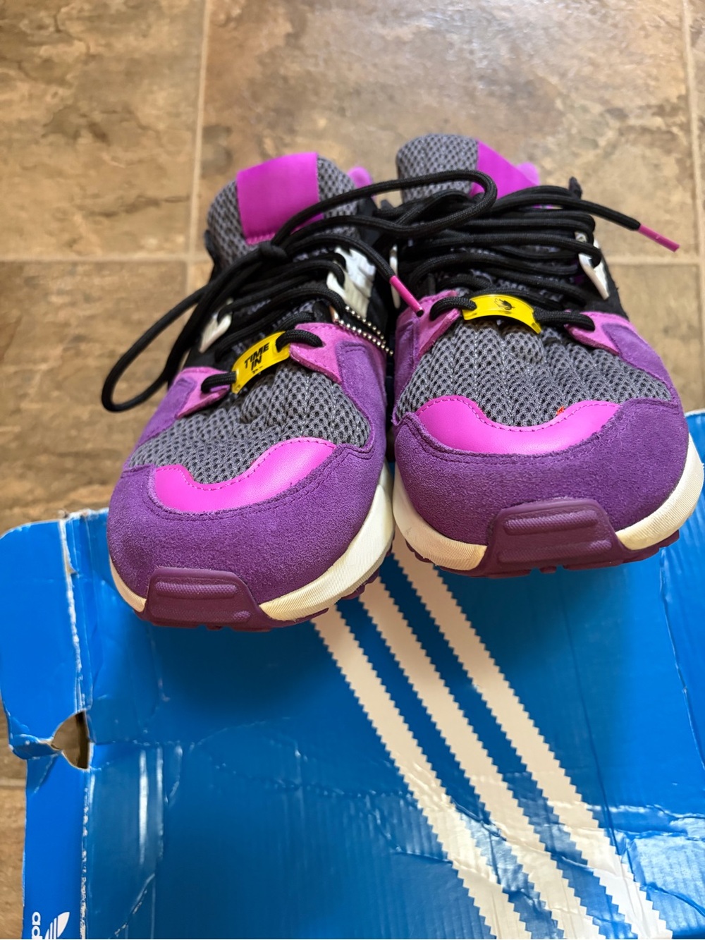 Adidas ZX Torsion Ninja Time In Purple Sneaker Shoes 8.5 Men’s - Picture 4 of 11